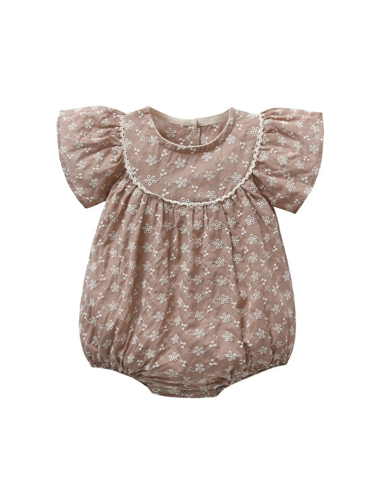 Baby Girl Lace Embroidered Onesie